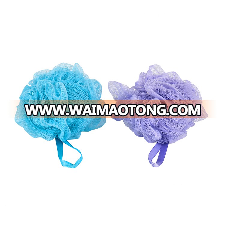 Good quality body exfoliating colorful washing ball cheap mesh bath sponge